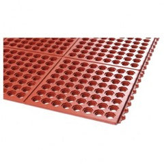 3' x 3' x 5/8" Thick Drainage Mat - Red - Exact Tooling