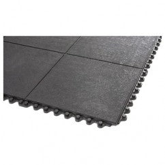 3' x 3' x 5/8" Thick Solid Deck Mat - Black - Grit Coated - Exact Tooling