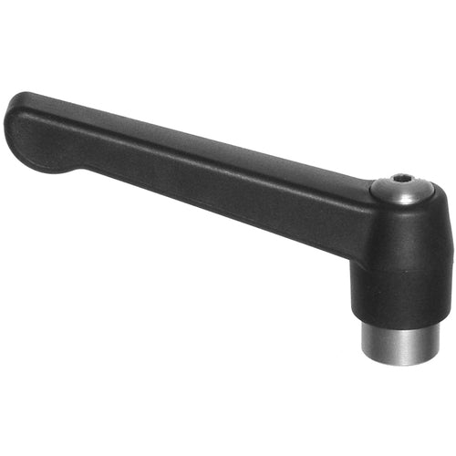 Model 70871, Clamp Lever Size 4 - Plastic Classic Style with Steel Insert, Screw and Spring tapped 1/2″–13 - Exact Tooling