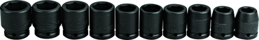 Proto® 3/4" Drive 10 Piece Impact Socket Set - 6 Point - Exact Tooling