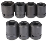 Proto® 1" Drive 7 Piece Impact Socket Set - 4 Point - Exact Tooling