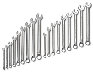 Proto® 18 Piece Full Polish Anti-Slip Fractional and Metric Combination Wrench Set - 12 Point - Exact Tooling