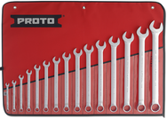 Proto® 15 Piece Full Polish Combination ASD Wrench Set - 12 Point - Exact Tooling