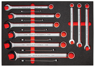 Proto® Foamed 15 Piece Combination Wrench Set- Satin- 12 Point - Exact Tooling