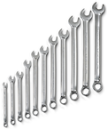 Proto® 11 Piece Full Polish Antislip Metric Combination Wrench Set - 12 Point - Exact Tooling