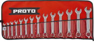 Proto® 14 Piece Full Polish Metric Short Combination Wrench Set - 12 Point - Exact Tooling