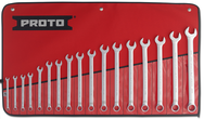 Proto® 17 Piece Full Polish Metric Combination Wrench Set - 12 Point - Exact Tooling