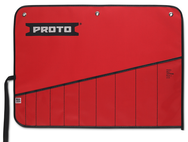 Proto® Red Canvas 10-Pocket Tool Roll - Exact Tooling