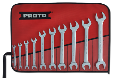 Proto® 10 Piece Satin Metric Open-End Wrench Set - Exact Tooling