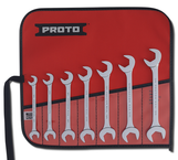 Proto® 7 Piece Full Polish Angle Open-End Wrench Set - Exact Tooling