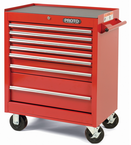 Proto® 440SS 27" Roller Cabinet - 7 Drawer, Red - Exact Tooling