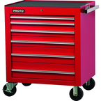 Proto® 450HS 34" Roller Cabinet - 6 Drawer, Red - Exact Tooling