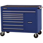 Proto® 450HS 50" Workstation - 8 Drawer & 2 Shelves, Blue - Exact Tooling