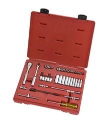 Proto® 1/4" Drive 37 Piece Socket, Combination Set - 6 Point - Exact Tooling