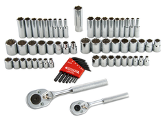 Proto® 1/4" & 3/8" Drive 63 Piece Socket Set- 6 & 12 Point- Tools Only - Exact Tooling