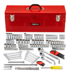 Proto® 1/4", 3/8" & 1/2" Drive 184 Piece Socket Set with Box - Exact Tooling