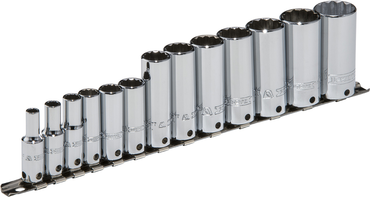 Proto® Tether-Ready 3/8" Drive 13 Piece Deep Socket Set - 12 Point - Exact Tooling