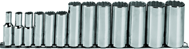 Proto® 3/8" Drive 13 Piece Deep Socket Set - 12 Point - Exact Tooling