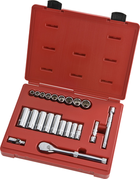 Proto® 3/8" Drive 22 Piece Socket Set - 12 Point - Exact Tooling