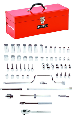 Proto® 3/8" Drive 58 Piece Socket, Combination Set - 12 Point - Exact Tooling