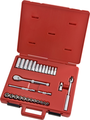 Proto® 3/8" Drive 29 Piece Metric Socket, Combination Set - 6 Point - Exact Tooling