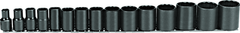 Proto® 1/2" Drive 15 Piece Black Oxide Socket Set - 12 Point - Exact Tooling