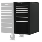 Proto® 550S Side Cabinet - 6 Drawer, Gloss Black - Exact Tooling