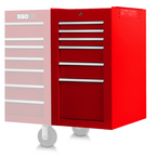Proto® 550S Side Cabinet - 6 Drawer, Gloss Red - Exact Tooling