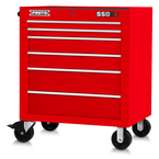 Proto® 550S 34" Roller Cabinet - 6 Drawer, Gloss Red - Exact Tooling