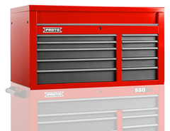 Proto® 550S 50" Top Chest - 10 Drawer, Gloss Red - Exact Tooling