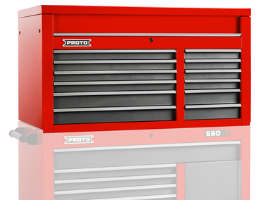Proto® 550S 50" Top Chest - 12 Drawer, Gloss Black - Exact Tooling