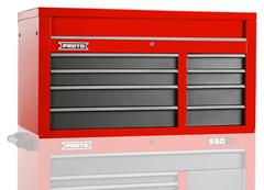Proto® 550S 50" Top Chest - 8 Drawer, Gloss Red - Exact Tooling