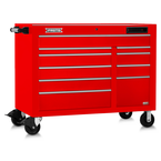 Proto® 550E 50" Front Facing Power Workstation w/ USB - 10 Drawer, Gloss Red - Exact Tooling
