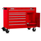 Proto® 550S 50" Workstation - 7 Drawer & 1 Shelf, Gloss Red - Exact Tooling
