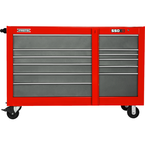 Proto® 550S 66" Workstation with Removable Lock Bar- 11 Drawer- Safety Red & Gray - Exact Tooling