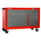 Proto® 550S 66" Workstation - 12 Drawer, Safety Red and Gray - Exact Tooling