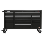 Proto® 550E 67" Front Facing Power Workstation w/ USB - 18 Drawer, Gloss Black - Exact Tooling