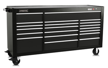 Proto® 550S 78" Workstation - 20 Drawer, Gloss Black - Exact Tooling