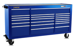 Proto® 550S 78" Workstation - 20 Drawer, Gloss Blue - Exact Tooling