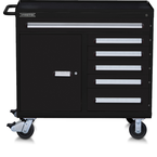Proto® 560S 45" Workstaion- 6 Drawer & 1 Shelf- Gloss Black - Exact Tooling