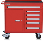 Proto® 560S 45" Workstation- 6 Drawer & 1 Shelf- Gloss Red - Exact Tooling