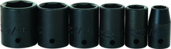 Proto® 1/4" Drive 6 Piece Impact Socket Set - 6 Point - Exact Tooling