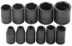 Proto® 1/4" Drive 11 Piece Impact Socket Set - 6 Point - Exact Tooling