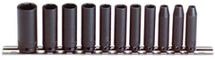 Proto® 1/4" Drive 11 Piece Deep Impact Socket Set - 6 Point - Exact Tooling