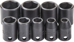 Proto® 3/8" Drive 9 Piece Impact Socket Set - 6 Point - Exact Tooling