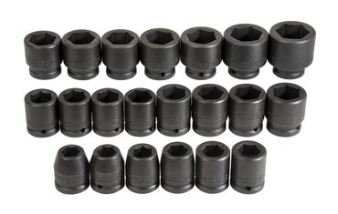 Proto® 3/4" Drive 21 Piece Metric Impact Socket Set - 6 Point - Exact Tooling