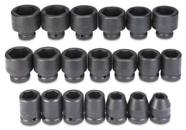 Proto® 3/4" Drive 20 Piece Impact Socket Set - 6 Point - Exact Tooling