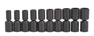 Proto® 3/8" Drive 10 Piece Deep Metric Universal Impact Socket Set - 6 Point - Exact Tooling