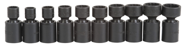 Proto® 3/8" Drive 10 Piece Metric Universal Impact Socket Set - 12 Point - Exact Tooling