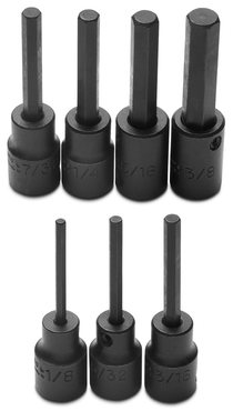 Proto® 3/8" Drive 7 Piece Hex Bit Impact Socket Set - Exact Tooling